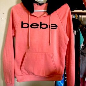 Pink hoody black fur